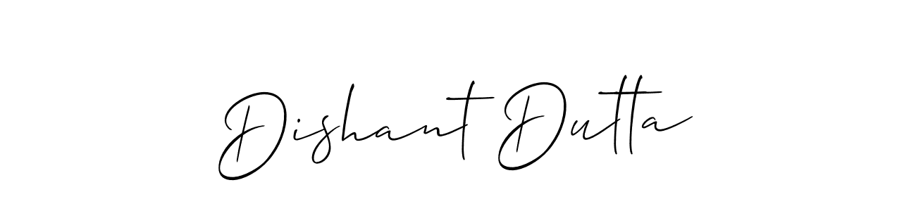 Design your own signature with our free online signature maker. With this signature software, you can create a handwritten (Allison_Script) signature for name Dishant Dutta. Dishant Dutta signature style 2 images and pictures png
