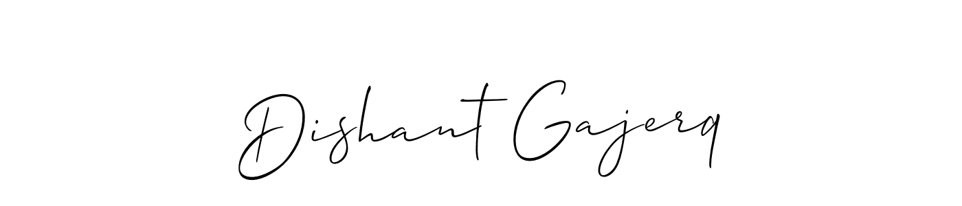 Create a beautiful signature design for name Dishant Gajerq. With this signature (Allison_Script) fonts, you can make a handwritten signature for free. Dishant Gajerq signature style 2 images and pictures png
