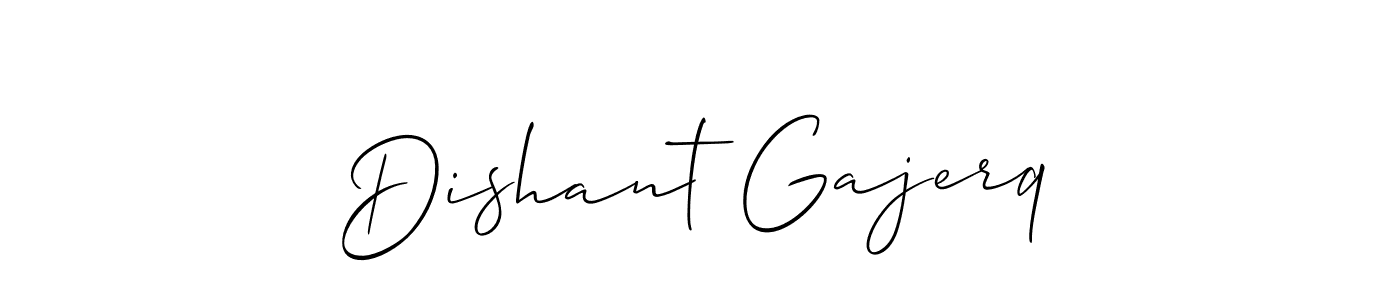 Create a beautiful signature design for name Dishant Gajerq. With this signature (Allison_Script) fonts, you can make a handwritten signature for free. Dishant Gajerq signature style 2 images and pictures png