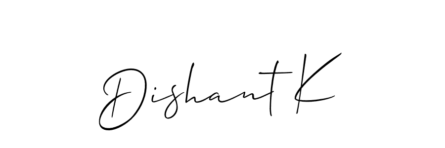 Make a beautiful signature design for name Dishant K. Use this online signature maker to create a handwritten signature for free. Dishant K signature style 2 images and pictures png