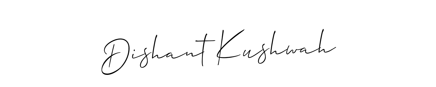 Design your own signature with our free online signature maker. With this signature software, you can create a handwritten (Allison_Script) signature for name Dishant Kushwah. Dishant Kushwah signature style 2 images and pictures png