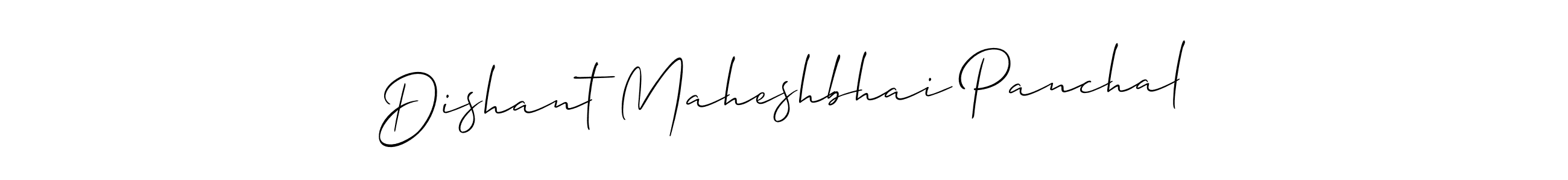 Use a signature maker to create a handwritten signature online. With this signature software, you can design (Allison_Script) your own signature for name Dishant Maheshbhai Panchal. Dishant Maheshbhai Panchal signature style 2 images and pictures png