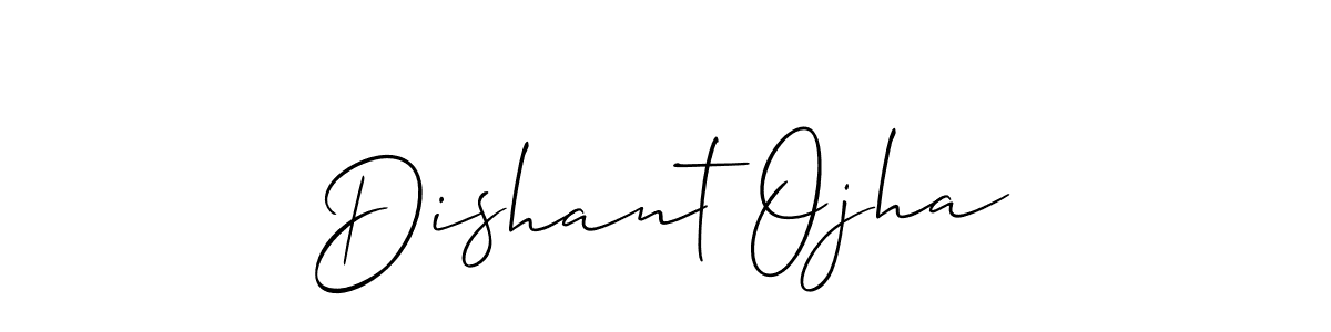 Create a beautiful signature design for name Dishant Ojha. With this signature (Allison_Script) fonts, you can make a handwritten signature for free. Dishant Ojha signature style 2 images and pictures png