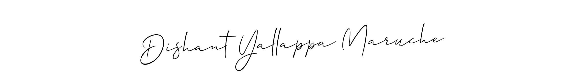 Make a beautiful signature design for name Dishant Yallappa Maruche. With this signature (Allison_Script) style, you can create a handwritten signature for free. Dishant Yallappa Maruche signature style 2 images and pictures png