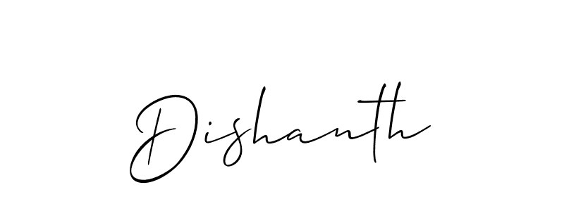 The best way (Allison_Script) to make a short signature is to pick only two or three words in your name. The name Dishanth include a total of six letters. For converting this name. Dishanth signature style 2 images and pictures png