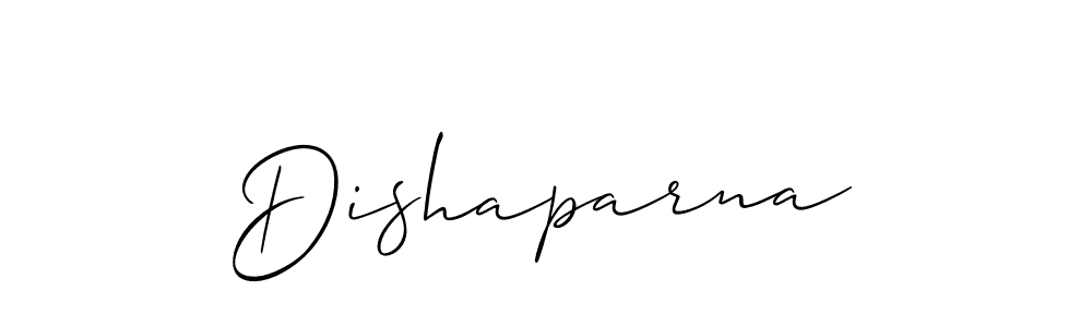 Design your own signature with our free online signature maker. With this signature software, you can create a handwritten (Allison_Script) signature for name Dishaparna. Dishaparna signature style 2 images and pictures png