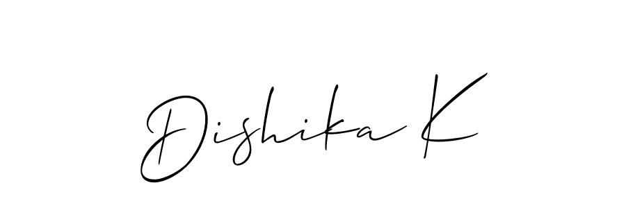 Best and Professional Signature Style for Dishika K. Allison_Script Best Signature Style Collection. Dishika K signature style 2 images and pictures png