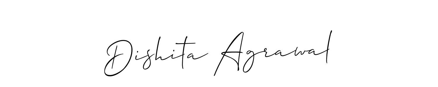 Also You can easily find your signature by using the search form. We will create Dishita Agrawal name handwritten signature images for you free of cost using Allison_Script sign style. Dishita Agrawal signature style 2 images and pictures png