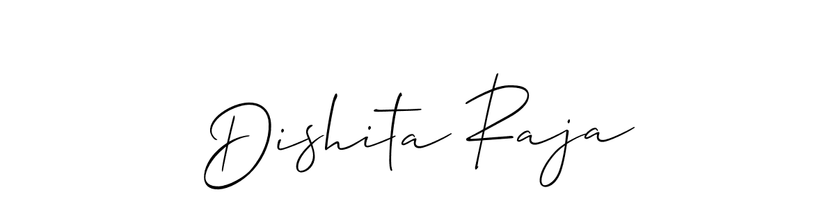 Also we have Dishita Raja name is the best signature style. Create professional handwritten signature collection using Allison_Script autograph style. Dishita Raja signature style 2 images and pictures png