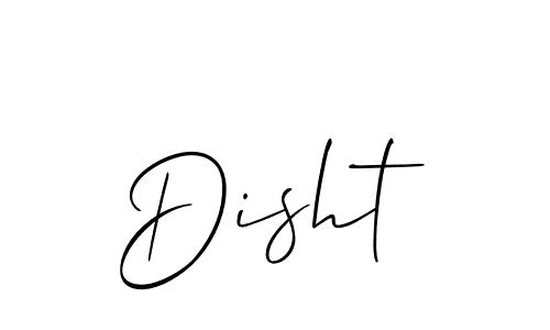 How to Draw Disht signature style? Allison_Script is a latest design signature styles for name Disht. Disht signature style 2 images and pictures png