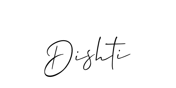 It looks lik you need a new signature style for name Dishti. Design unique handwritten (Allison_Script) signature with our free signature maker in just a few clicks. Dishti signature style 2 images and pictures png