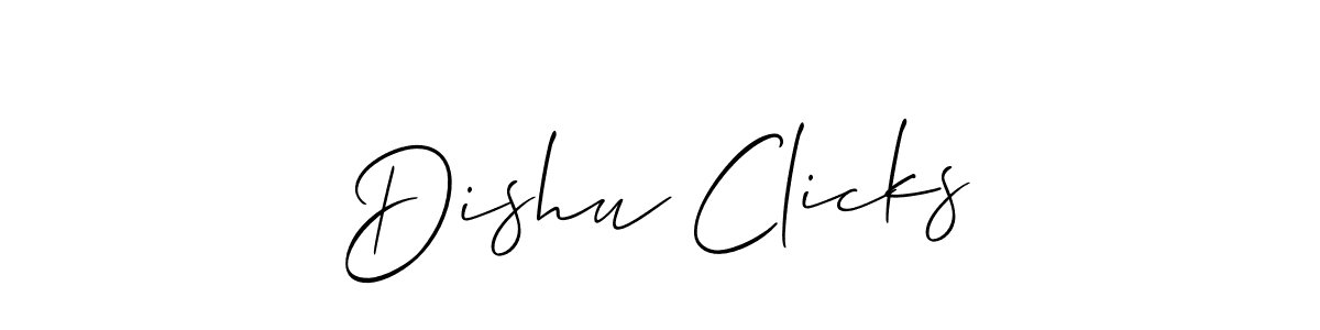 How to make Dishu Clicks signature? Allison_Script is a professional autograph style. Create handwritten signature for Dishu Clicks name. Dishu Clicks signature style 2 images and pictures png