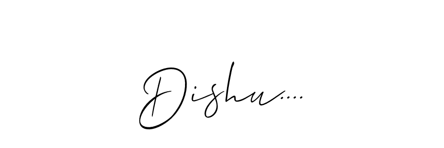 Also You can easily find your signature by using the search form. We will create Dishu.... name handwritten signature images for you free of cost using Allison_Script sign style. Dishu.... signature style 2 images and pictures png