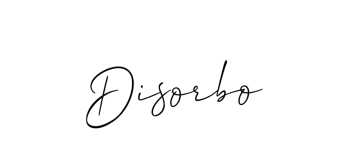 Make a beautiful signature design for name Disorbo. With this signature (Allison_Script) style, you can create a handwritten signature for free. Disorbo signature style 2 images and pictures png