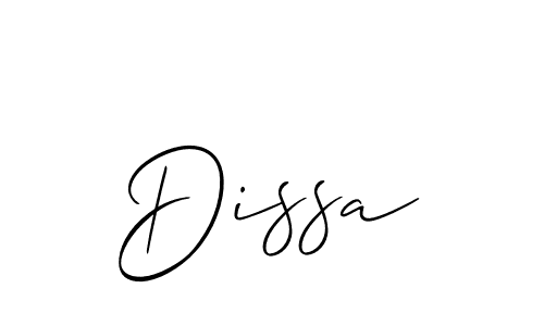 if you are searching for the best signature style for your name Dissa. so please give up your signature search. here we have designed multiple signature styles  using Allison_Script. Dissa signature style 2 images and pictures png