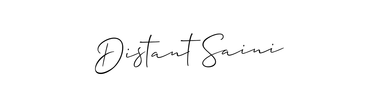 Distant Saini stylish signature style. Best Handwritten Sign (Allison_Script) for my name. Handwritten Signature Collection Ideas for my name Distant Saini. Distant Saini signature style 2 images and pictures png