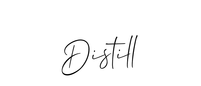 How to make Distill signature? Allison_Script is a professional autograph style. Create handwritten signature for Distill name. Distill signature style 2 images and pictures png