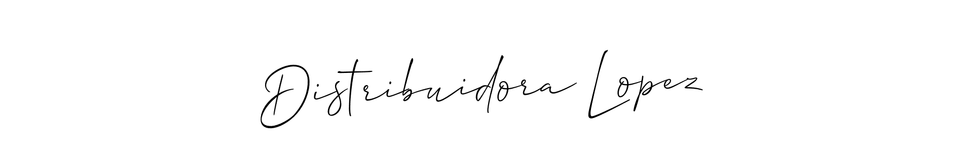 Also You can easily find your signature by using the search form. We will create Distribuidora Lopez name handwritten signature images for you free of cost using Allison_Script sign style. Distribuidora Lopez signature style 2 images and pictures png