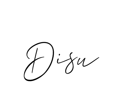 Make a beautiful signature design for name Disu. With this signature (Allison_Script) style, you can create a handwritten signature for free. Disu signature style 2 images and pictures png