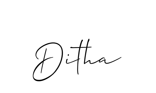 Similarly Allison_Script is the best handwritten signature design. Signature creator online .You can use it as an online autograph creator for name Ditha. Ditha signature style 2 images and pictures png