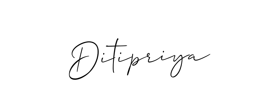 The best way (Allison_Script) to make a short signature is to pick only two or three words in your name. The name Ditipriya include a total of six letters. For converting this name. Ditipriya signature style 2 images and pictures png