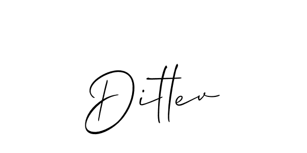 The best way (Allison_Script) to make a short signature is to pick only two or three words in your name. The name Ditlev include a total of six letters. For converting this name. Ditlev signature style 2 images and pictures png