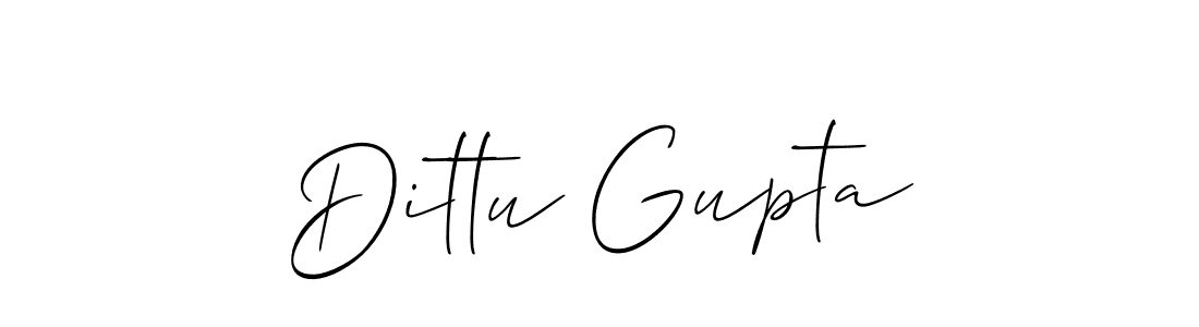 Make a beautiful signature design for name Dittu Gupta. With this signature (Allison_Script) style, you can create a handwritten signature for free. Dittu Gupta signature style 2 images and pictures png
