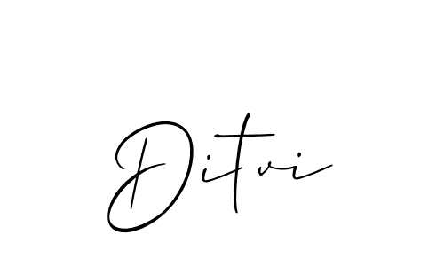 Design your own signature with our free online signature maker. With this signature software, you can create a handwritten (Allison_Script) signature for name Ditvi. Ditvi signature style 2 images and pictures png