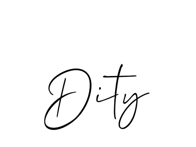 Create a beautiful signature design for name Dity. With this signature (Allison_Script) fonts, you can make a handwritten signature for free. Dity signature style 2 images and pictures png