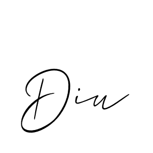 Also You can easily find your signature by using the search form. We will create Diu name handwritten signature images for you free of cost using Allison_Script sign style. Diu signature style 2 images and pictures png