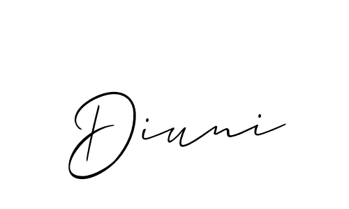 You should practise on your own different ways (Allison_Script) to write your name (Diuni) in signature. don't let someone else do it for you. Diuni signature style 2 images and pictures png