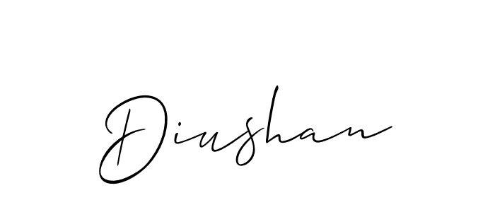 You should practise on your own different ways (Allison_Script) to write your name (Diushan) in signature. don't let someone else do it for you. Diushan signature style 2 images and pictures png