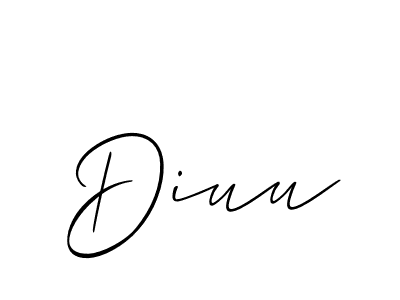 The best way (Allison_Script) to make a short signature is to pick only two or three words in your name. The name Diuu include a total of six letters. For converting this name. Diuu signature style 2 images and pictures png