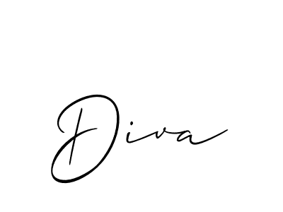Allison_Script is a professional signature style that is perfect for those who want to add a touch of class to their signature. It is also a great choice for those who want to make their signature more unique. Get Diva name to fancy signature for free. Diva signature style 2 images and pictures png