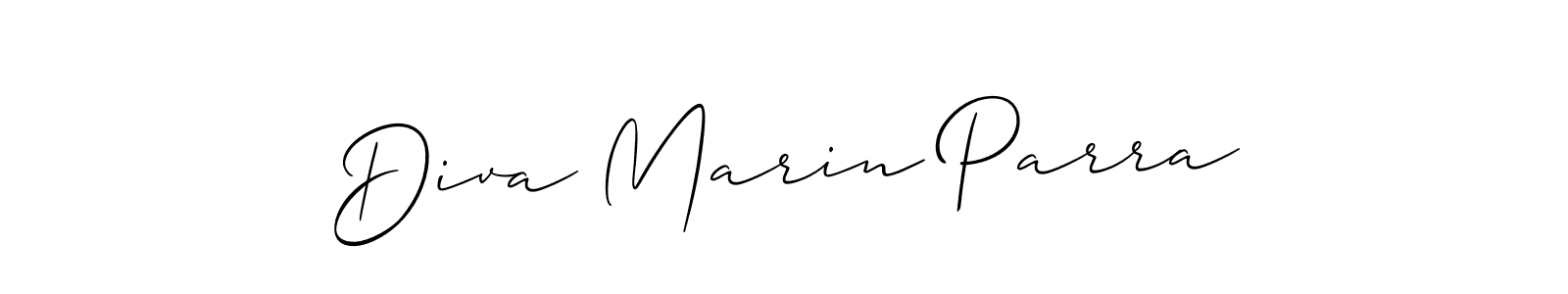 Design your own signature with our free online signature maker. With this signature software, you can create a handwritten (Allison_Script) signature for name Diva Marin Parra. Diva Marin Parra signature style 2 images and pictures png