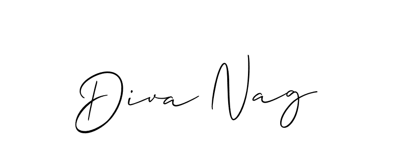 if you are searching for the best signature style for your name Diva Nag. so please give up your signature search. here we have designed multiple signature styles  using Allison_Script. Diva Nag signature style 2 images and pictures png