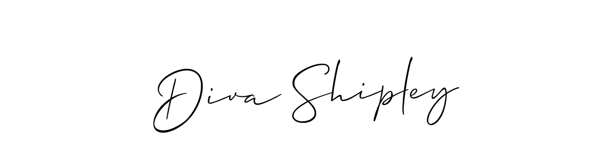 Also we have Diva Shipley name is the best signature style. Create professional handwritten signature collection using Allison_Script autograph style. Diva Shipley signature style 2 images and pictures png