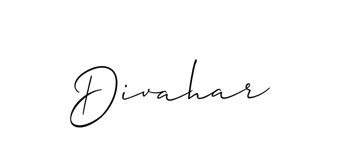 Also we have Divahar name is the best signature style. Create professional handwritten signature collection using Allison_Script autograph style. Divahar signature style 2 images and pictures png