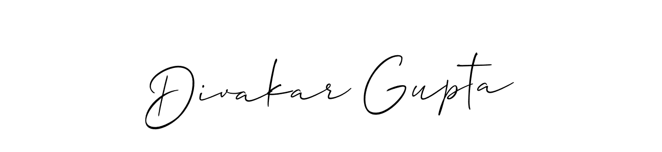 Allison_Script is a professional signature style that is perfect for those who want to add a touch of class to their signature. It is also a great choice for those who want to make their signature more unique. Get Divakar Gupta name to fancy signature for free. Divakar Gupta signature style 2 images and pictures png