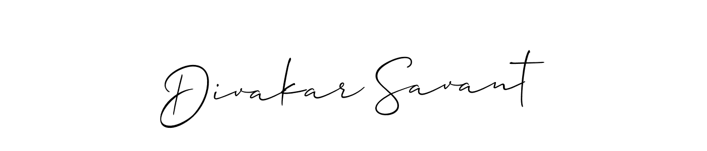How to make Divakar Savant name signature. Use Allison_Script style for creating short signs online. This is the latest handwritten sign. Divakar Savant signature style 2 images and pictures png