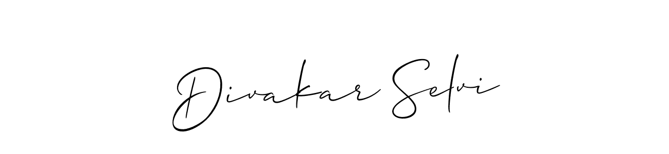Design your own signature with our free online signature maker. With this signature software, you can create a handwritten (Allison_Script) signature for name Divakar Selvi. Divakar Selvi signature style 2 images and pictures png