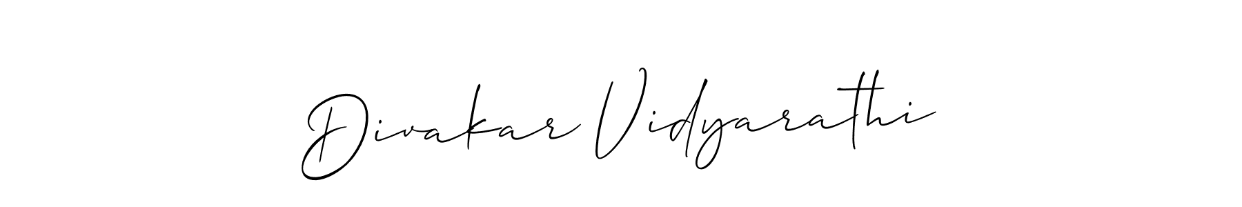 Also we have Divakar Vidyarathi name is the best signature style. Create professional handwritten signature collection using Allison_Script autograph style. Divakar Vidyarathi signature style 2 images and pictures png