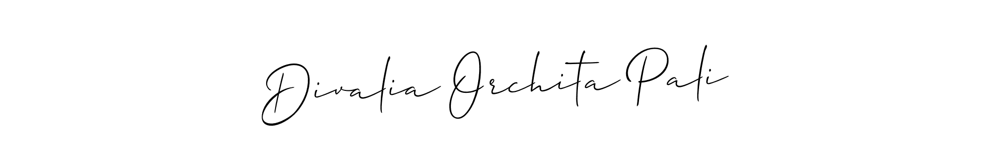 Use a signature maker to create a handwritten signature online. With this signature software, you can design (Allison_Script) your own signature for name Divalia Orchita Pali. Divalia Orchita Pali signature style 2 images and pictures png