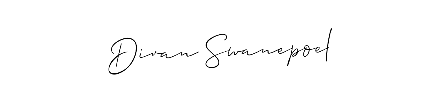 How to make Divan Swanepoel name signature. Use Allison_Script style for creating short signs online. This is the latest handwritten sign. Divan Swanepoel signature style 2 images and pictures png
