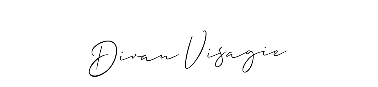 Design your own signature with our free online signature maker. With this signature software, you can create a handwritten (Allison_Script) signature for name Divan Visagie. Divan Visagie signature style 2 images and pictures png