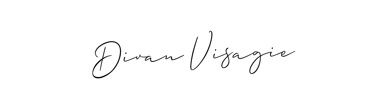 Design your own signature with our free online signature maker. With this signature software, you can create a handwritten (Allison_Script) signature for name Divan Visagie. Divan Visagie signature style 2 images and pictures png