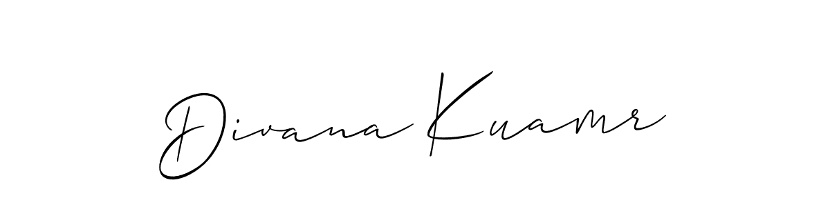 Divana Kuamr stylish signature style. Best Handwritten Sign (Allison_Script) for my name. Handwritten Signature Collection Ideas for my name Divana Kuamr. Divana Kuamr signature style 2 images and pictures png