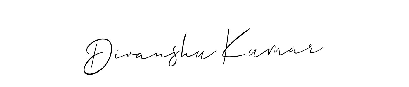 if you are searching for the best signature style for your name Divanshu Kumar. so please give up your signature search. here we have designed multiple signature styles  using Allison_Script. Divanshu Kumar signature style 2 images and pictures png