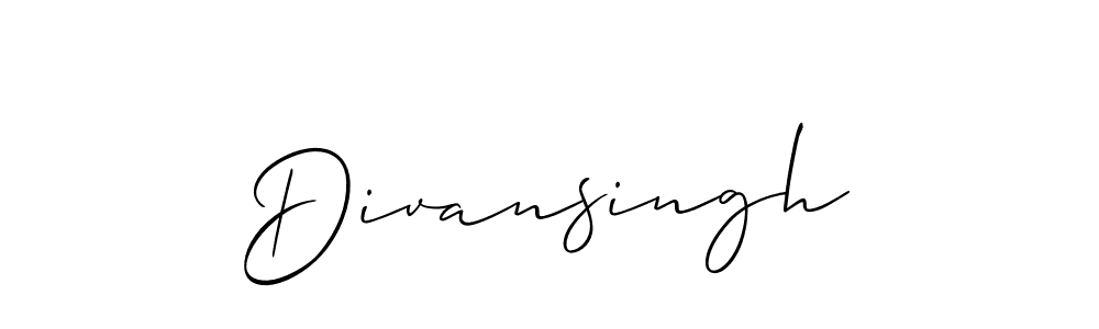 Design your own signature with our free online signature maker. With this signature software, you can create a handwritten (Allison_Script) signature for name Divansingh. Divansingh signature style 2 images and pictures png