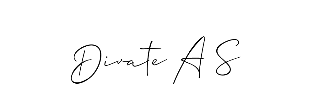 Also we have Divate A S name is the best signature style. Create professional handwritten signature collection using Allison_Script autograph style. Divate A S signature style 2 images and pictures png